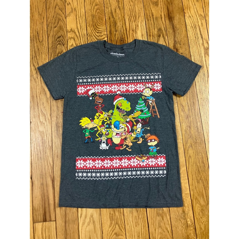 Nickelodeon Rugrats Ugly Christmas Sweater T Shirt‎ Adult Small Graphic Tee Top